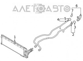 Радіатор охолодження АКПП масло із рамкою BMW X3 G01 18-21