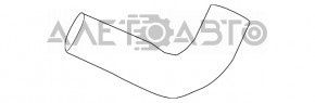 Патрубок интеркулера правый от кулера второй Honda Accord 18-22 2.0Т резина