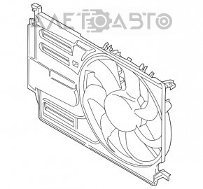 Диффузор кожух радиатора в сборе BMW X1 F48 16-22 B46 850W
