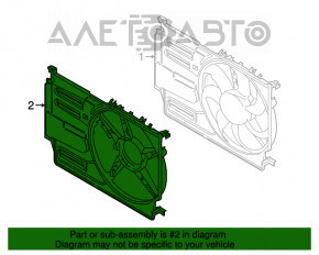 Диффузор кожух радиатора голый BMW X1 F48 16-22 B46