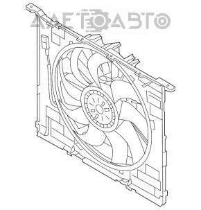 Диффузор кожух радиатора в сборе BMW 5 G30 17-23 2.0T тип 2 новый OEM оригинал
