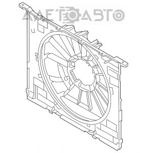 Диффузор кожух радиатора голый BMW 5 G30 17-20 2.0T, 3.0T