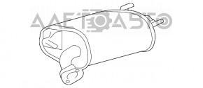 Глушник задня частина бочка Toyota Camry v50 12-14 usa LE з неоріг насадкою, вм’ятини