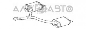 Глушитель задняя часть с бочками Lexus GS450h 06-11