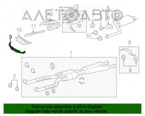 Кронштейн глушителя задний правый Lexus LS460 07-12 без резинок