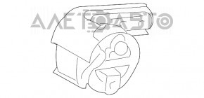 Кронштейн глушника задній правий Lexus RX400H 06-09