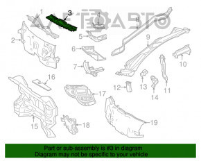 Решетка дворников пластик правая Mercedes CLA 14-19