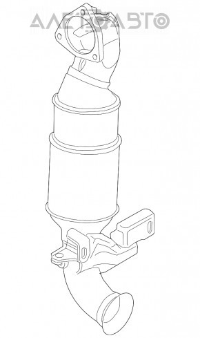 Приймальна труба з каталізатором Mini Cooper S Clubman R55 07-14 1.6 turbo