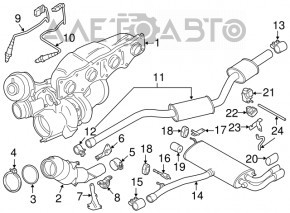 Насадка глушителя левая BMW X3 F25 11-17