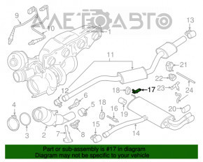 Кронштейн глушителя задний правый BMW X3 F25 11-17 2.0T