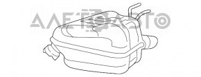 Глушник задня частина бочка лев Honda CRV 17-19 1.5 під хром насадку
