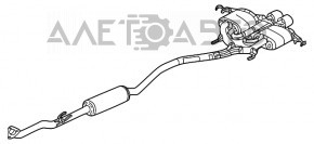Глушник задня частина з бочкою Honda Civic X FC 18-20 1.5T, 2.0 Sport