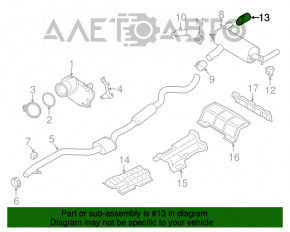 Насадка глушника BMW 3 F30 17-19 B46 хром