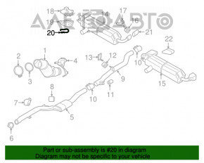 Скоба актуатора заслонки выпускной трассы BMW X5 F15 14-18