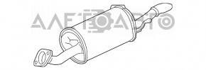 Глушитель задняя часть с бочкой Honda CRZ 11-16