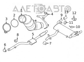 Насадка глушника прав BMW X3 G01 18-21 хром 2.0T