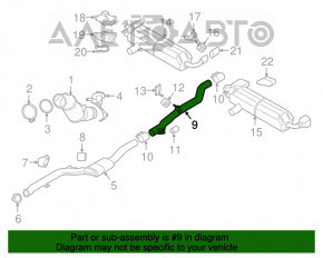 Випускна траса ззаду BMW 5 G30 17-23 2.0T