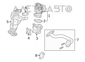Трубка клапана EGR Honda Clarity 18-21 США