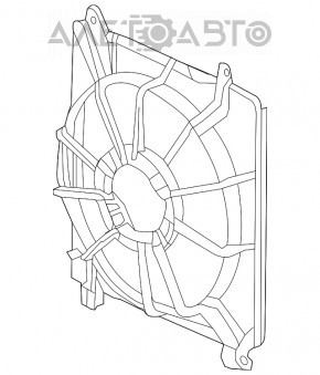 Диффузор кожух радиатора голый левый Acura TLX 15- 2.4