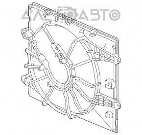 Диффузор кожух радиатора голый Honda Civic X FC 16-21 2.0