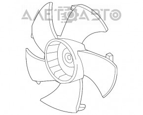 Крильчатка вентилятора охолодження прав Honda CRZ 11-16