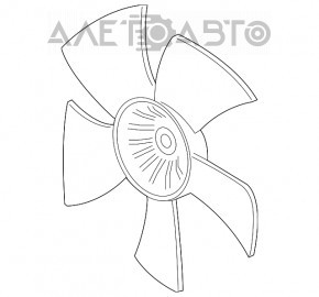 Крыльчатка вентилятора охлаждения левая Acura MDX 14-20 новый OEM оригинал