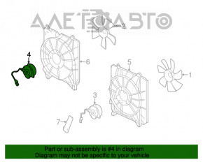 Мотор вентилятора охолодження лев Honda Accord 13-17 2.4 Denso