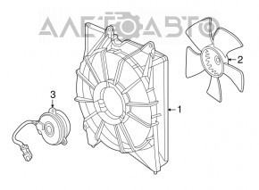 Мотор вентилятора охолодження лев Honda Accord 13-17 3.5