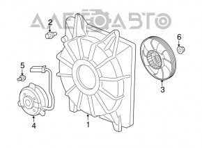 Мотор вентилятора охолодження лівий Honda CRV 17-22 1.5Т