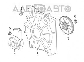 Мотор вентилятора охлаждения левый Honda CRV 17-19 2.4 надлом фишки