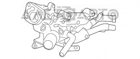 Фланець системи охолодження Honda Accord 17 рест hybrid