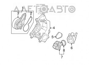 Корпус термостата Honda CRV 12-16 2,4