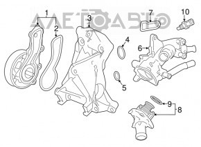 Корпус термостата Honda Accord 13-17 без крышки