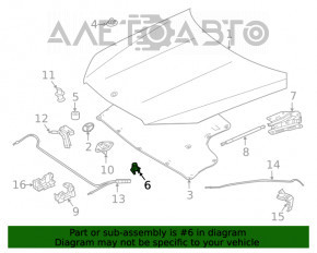 Отбойник капота правый Mercedes CLA 14-19 OEM