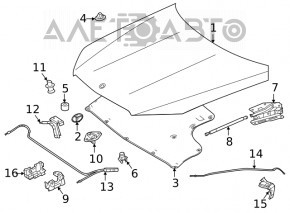 Отбойник капота правый Mercedes CLA 14-19 OEM