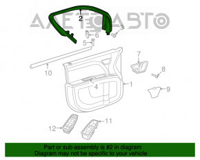 Рамка двери внутренняя передняя левая Dodge Journey 11-