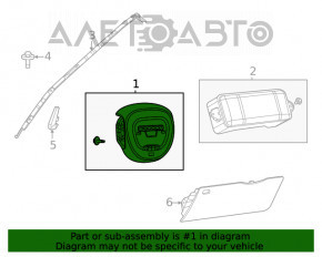 Подушка безпеки airbag в кермо водійська Dodge Durango 11-13 чорн, подряпина