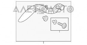 Воздуховод металл VW Passat b7 12-15 USA 2.0 TDI
