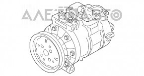 Шкив компрессора кондиционера VW Passat b7 12-15 USA 2.5 новый неоригинал THERMOTEC