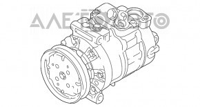Компрессор кондиционера VW Passat b7 12-15 USA 1.8T дефект шкива