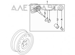 Датчик давления колеса Audi A4 B8 08-16