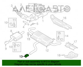 Хомут глушителя Audi Q7 4L 10-15