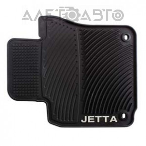 Килимок салону перед правами VW Jetta 11-18 USA гума чорний