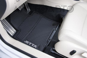 Коврик салона задний левый VW Jetta 11-18 USA резина черный