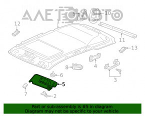 Козырек левый Jeep Grand Cherokee WK2 14-15 черный