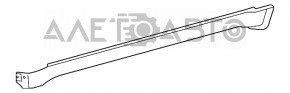 Порог левый Dodge Durango 11- структура с хромом, трещина, примят хром, слом креп