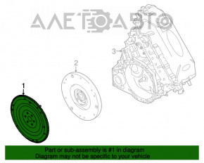 Маховик ДВЗ Lincoln MKZ 13-20 2.0T тип 2