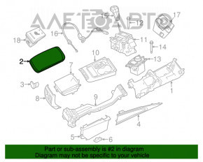 Консоль центральна підлокітник Jeep Grand Cherokee WK2 11-13 чорна шкіра