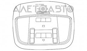 Плафон освещения передний Dodge Durango 11-20 под люк, серый