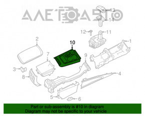 Накладка центральной консоли с подстаканниками Jeep Grand Cherokee WK2 14-16 полез хром